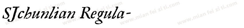 SJchunlian Regula字体转换